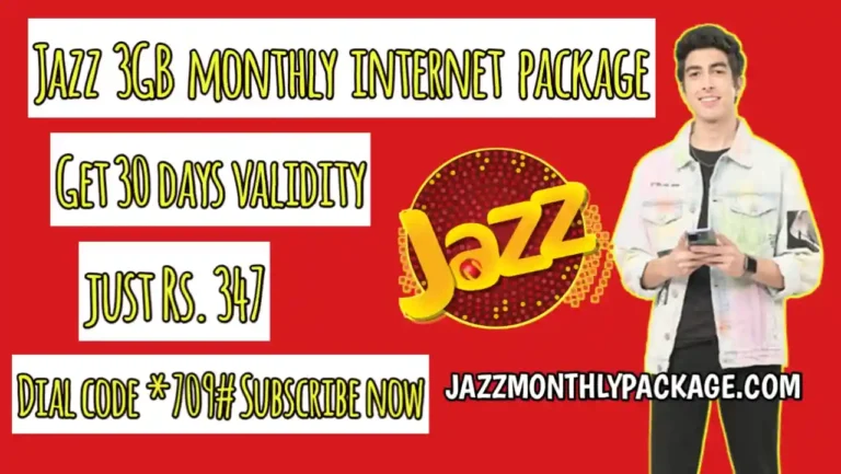 Jazz 3GB Monthly Internet Package