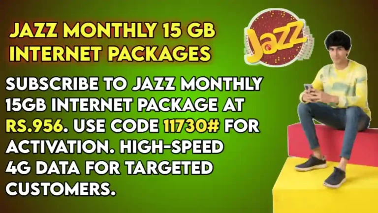 Jazz Monthly 15 Gb Internet Packages – With Codes
