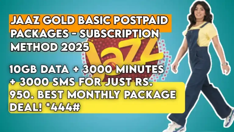 Jaaz Gold Basic Postpaid Packages – Subscription Method 2025