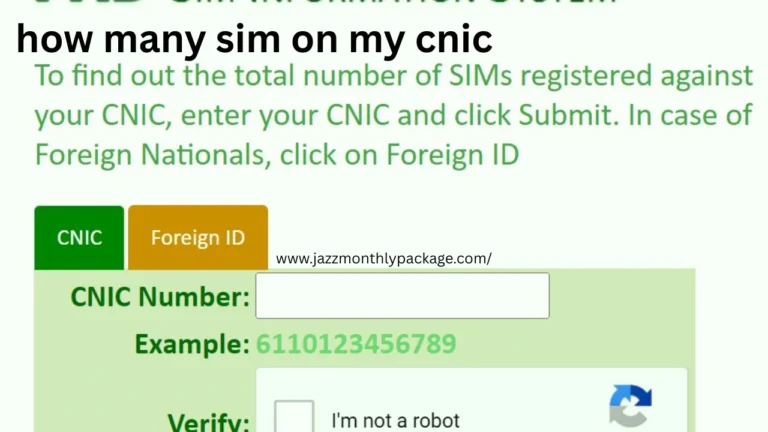 How Many SIM On My CNIC