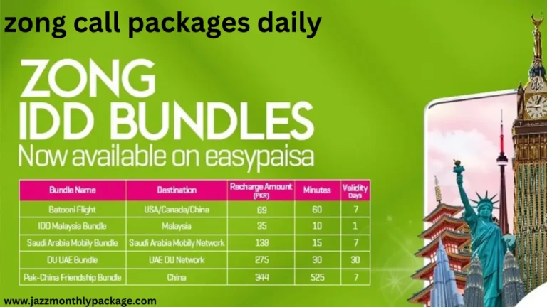 zong call packages daily